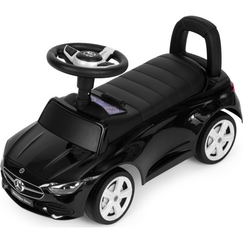 Электромобиль Mercedes C-класс, интерактивный руль, звуки, чёрный