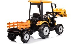 MEGA D68 traktorius su priekaba, geltonas