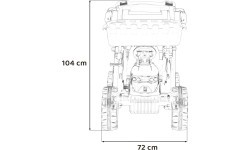 MEGA D68 Tractor Vehicle With Trailer Blue
