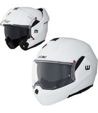 Flip-Up Motorcycle Helmet W-TEC Sabron P/J - White