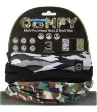 Universal Multi-Functional Neck Warmer Oxford Comfy 3-Pack - Camouflage