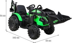 Elektromobilis traktorius su priekaba Buggy 720-T, žalias