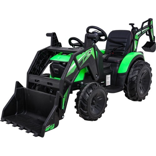 Elektromobilis traktorius su priekaba Buggy 720-T, žalias