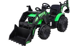 Elektromobilis traktorius su priekaba Buggy 720-T, žalias