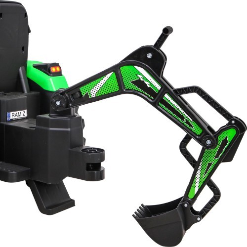 Elektromobilis traktorius su priekaba Buggy 720-T, žalias