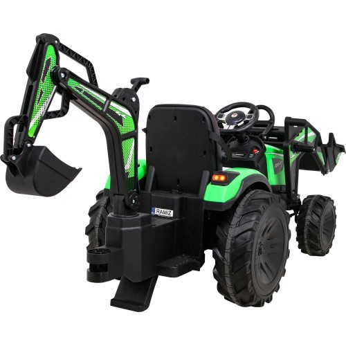 Elektromobilis traktorius su priekaba Buggy 720-T, žalias