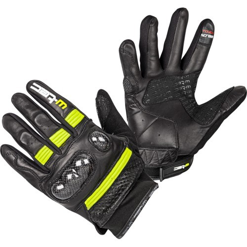 Motociklininko pirštinės W-TEC Rushin - Black/Fluo Yellow