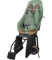 Rear-Mounted Child Bike Seat w/ Adaptor & Seatpost Holder Urban Iki - Icho Green/Kurumi Brown