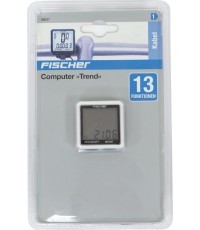 FISCHER Trend Bike Computer, 13 functions, wired, with battery (white)