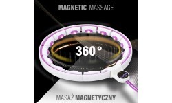 HHM17 HULA HOOP WHITE/VIOLET MAGNETIC WITH WEIGHT + COUNTER HMS