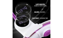 HHM17 HULA HOOP WHITE/VIOLET MAGNETIC WITH WEIGHT + COUNTER HMS