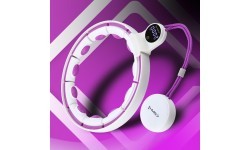 HHM17 HULA HOOP WHITE/VIOLET MAGNETIC WITH WEIGHT + COUNTER HMS