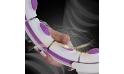 HHM17 HULA HOOP WHITE/VIOLET MAGNETIC WITH WEIGHT + COUNTER HMS