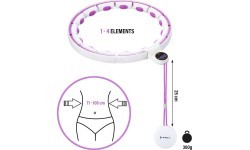 HHM17 HULA HOOP WHITE/VIOLET MAGNETIC WITH WEIGHT + COUNTER HMS
