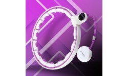 HHM17 HULA HOOP WHITE/VIOLET MAGNETIC WITH WEIGHT + COUNTER HMS