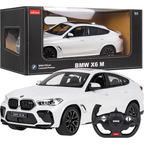 Nuotoliniu būdu valdomas automobilis BMW X6 M 1:14 RASTAR, baltas