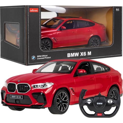 Nuotoliniu būdu valdomas automobilis BMW X6 M 1:14 RASTAR, raudonas