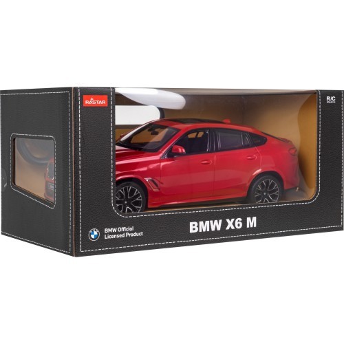 Nuotoliniu būdu valdomas automobilis BMW X6 M 1:14 RASTAR, raudonas