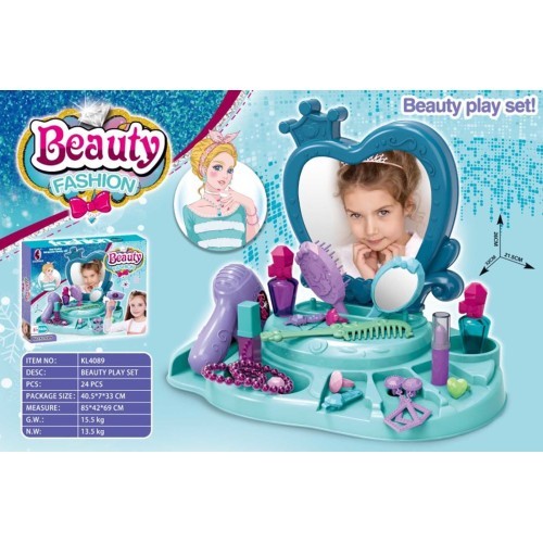 Beauty Fashion Dressing Table Blue + Accessories