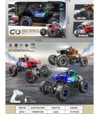 Nuotoliniu būdu valdomas automobilis REAL ROCK Crawler su dūmų funkcija, mėlynas