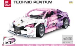 Rožinis sportinio automobilio konstruktorius 652 vnt.