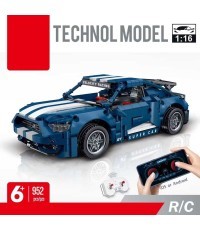 Sportinis automobilis, mėlyni kaladėlės 952 vnt.