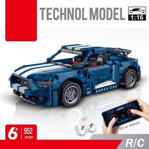 Sportinis automobilis, mėlyni kaladėlės 952 vnt.
