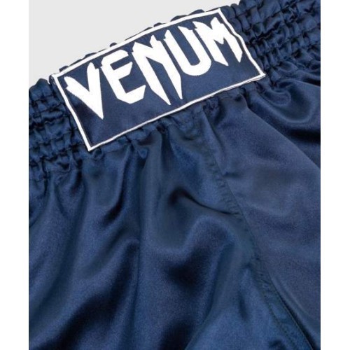 Muay Thai Shorts Venum Classic - Navy Blue/White