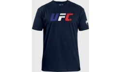 Мужская футболка UFC Unrivaled by Venum тёмно-синяя с французским флагом