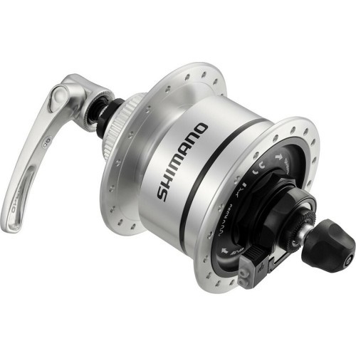 Stebulė su integruota dinama Shimano DH-3D72 // 6V - 3W // 32H, diskiniams CL, greitveržlė