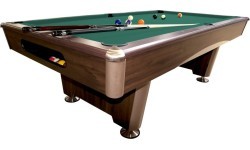 Biliardo stalas Triumph Plus, pulas, rudas, 8 ft, žaliai geltona Club Cloth danga