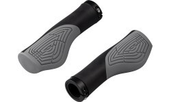 FORCE Erbow handlebar grips, with lock-on (black/grey)