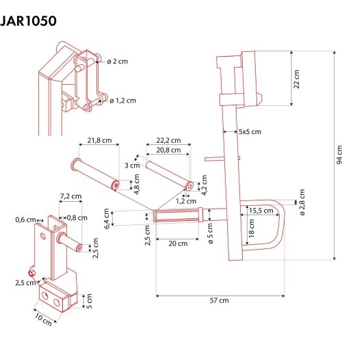 Рычажные рукоятки HMS JAR1050 Jammer Arms