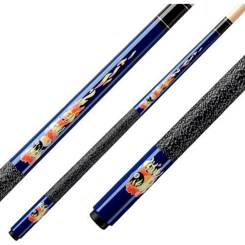 Billiard Cue for Kids Classic Flames CF-01, blue, 5/16x18, 123cm, Pool