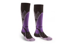 Женские лыжные носки Midweight, чёрные/фиолетовые, S - 016