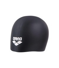 Arena Long Hair plaukimo kepuraitė juoda-balta