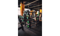 Комплект полиуретановых изогнутых штанг 10–55 кг 325 кг со стойкой UR-S001 UpForm