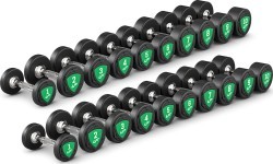 Набор полиуретановых гантелей UpForm 1–10 кг (шаг 1 кг), 110 кг