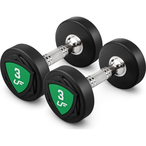 UpForm poliuretaninių hantelių rinkinys 1–10 kg (žingsnis 1 kg), 110 kg