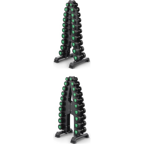 Zestaw hantli stałych poliuretanowych 1-10kg (skok co 1 kg) 110 kg -UpForm