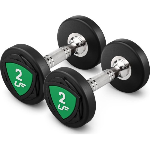 Zestaw hantli stałych poliuretanowych 1-10kg (skok co 1 kg) 110 kg  ze stojakiem UR-S005 - UpForm