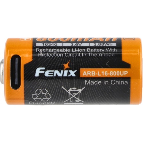 Аккумулятор Fenix USB ARB-L16U (16340 800mAh 3.6V)