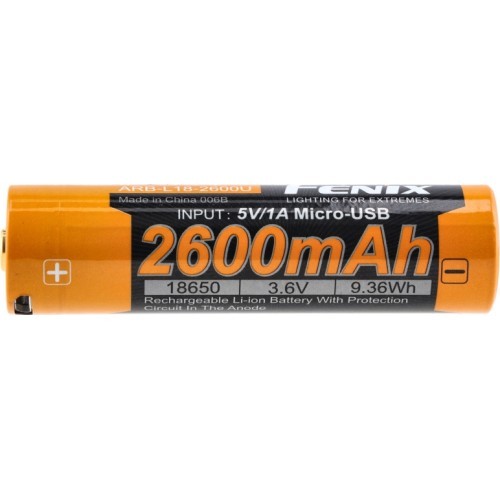 Fenix USB akumuliatorius ARB-L18U (18650, 2600 mAh, 3,6 V)