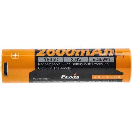 Fenix USB akumuliatorius ARB-L18U (18650, 2600 mAh, 3,6 V)