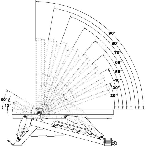 L3150 ADJUSTABLE EXERCISE BENCH COMMERCIAL HMS