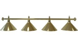 Billiard Lamp Elegance, brass, 4 Bells, Ø 35 cm, 180 cm