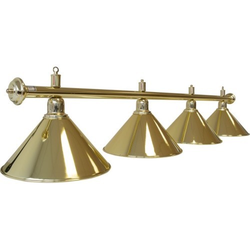 Billiard Lamp Elegance, brass, 4 Bells, Ø 35 cm, 180 cm