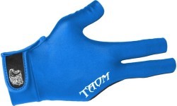 Billiard Glove, Taom Midas, 3-Finger, Blue, to wear on right hand, M