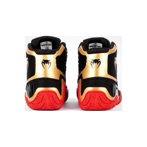 Venum Elite Wrestling Shoes - Black/Gold/Red