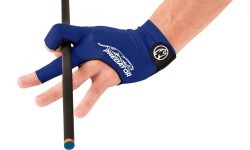 Billiard Glove, Predator Second Skin, 3-Finger, blue-white, to wear on left hand, L&XL